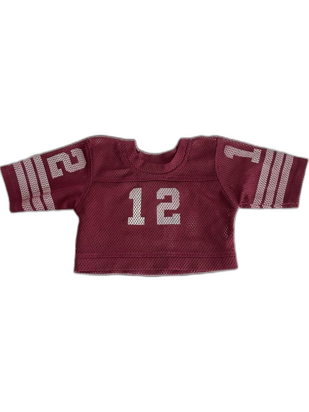 Burgundy Mesh Football Jersey Top with Number 12 Texas A&M Aggies "12th Man